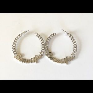 BCBG beautiful hoop earrings